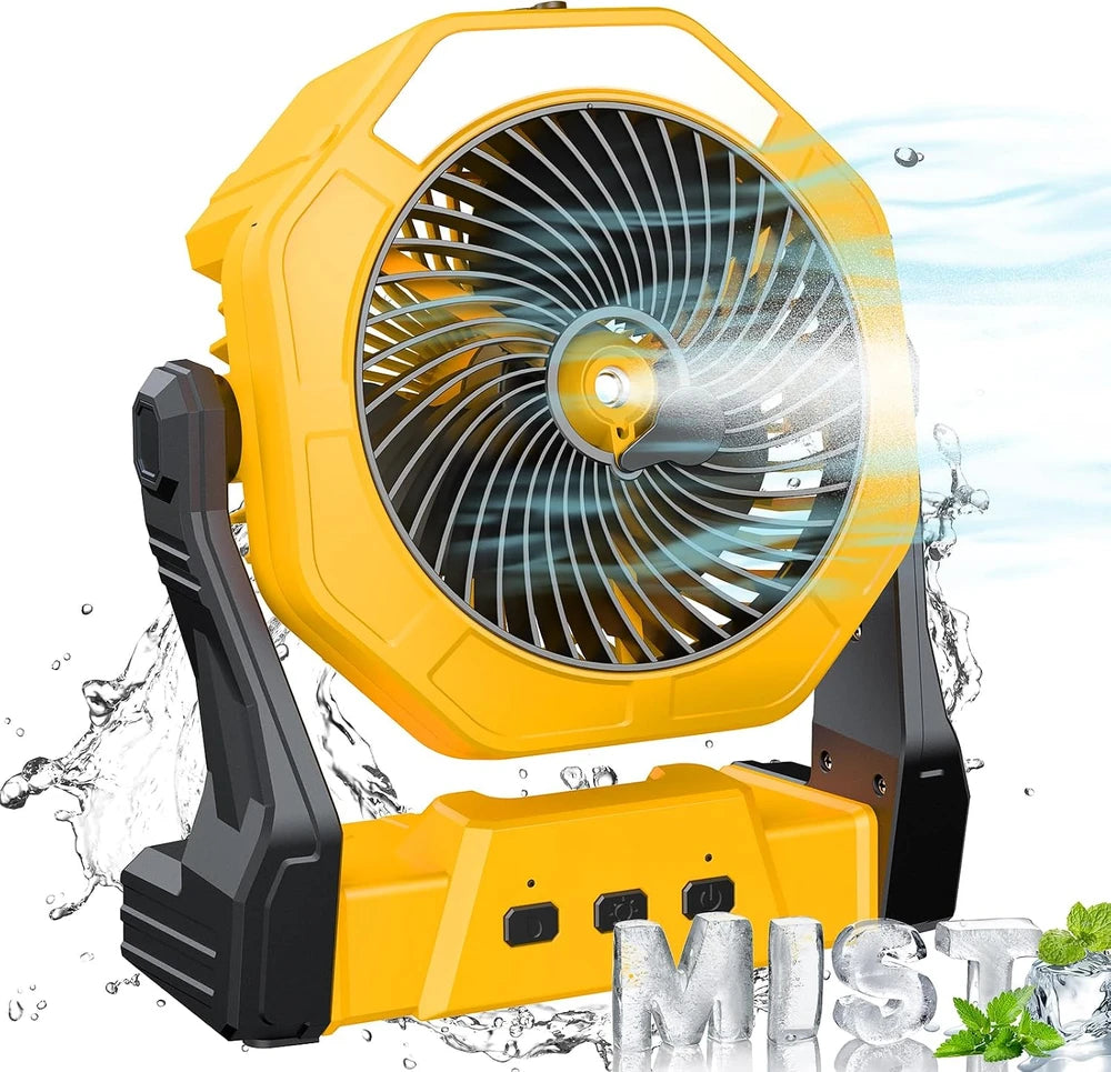 Portable Misting Fan with LED Lantern