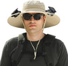 Wide Brim Solar Fan Sun Hat