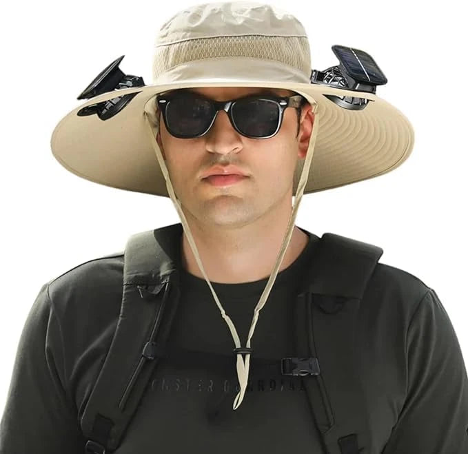 Wide Brim Solar Fan Sun Hat