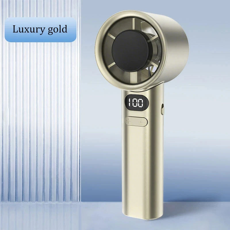 Mini Handheld Fan 120 Speed Portable Bladeless Desktop Fans Rechargeable Instant Cooling With Ice Mode For Men Women New