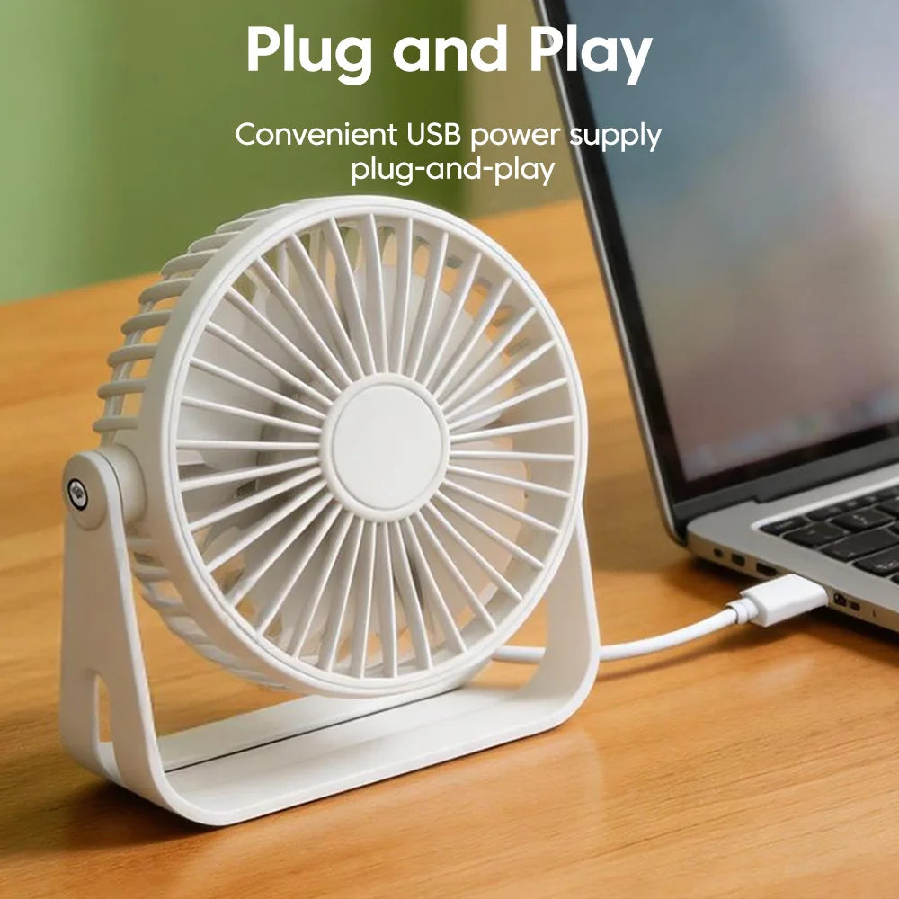 Mini Desktop Fan USB Charging Fan Portable Desk Table Standing Silent Mini Fans For Home Dormitory Office Small USB Fans