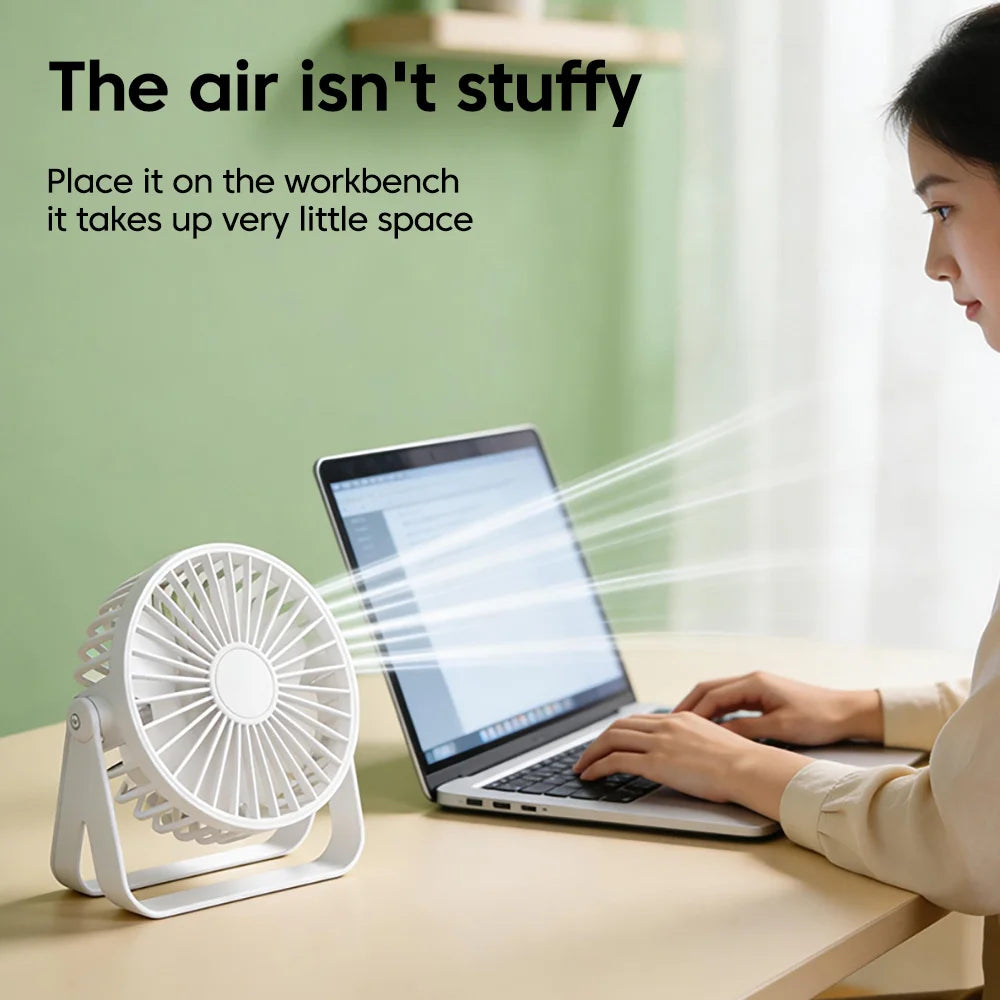 Mini Desktop Fan USB Charging Fan Portable Desk Table Standing Silent Mini Fans For Home Dormitory Office Small USB Fans