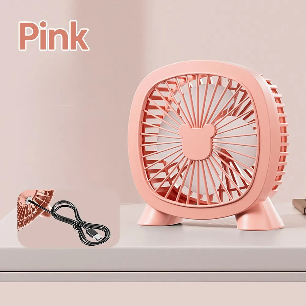 Mini Desktop Fan USB Charging Fan Portable Desk Table Standing Silent Mini Fans For Home Dormitory Office Small USB Fans