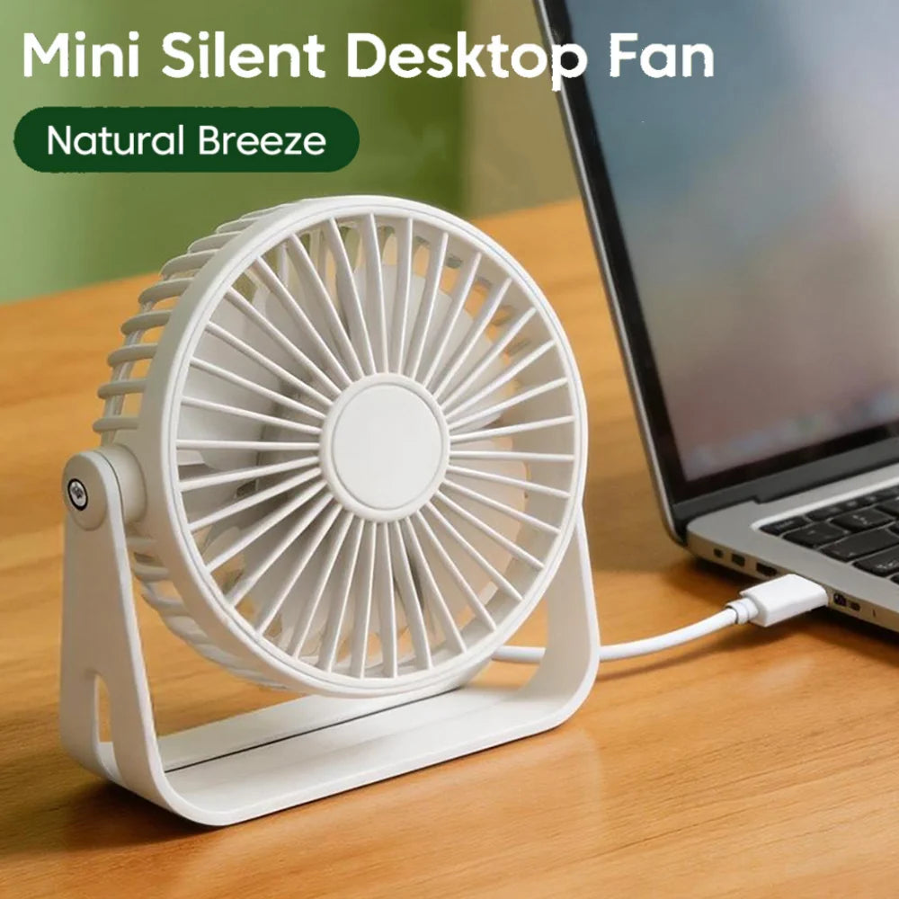 Mini Desktop Fan USB Charging Fan Portable Desk Table Standing Silent Mini Fans For Home Dormitory Office Small USB Fans