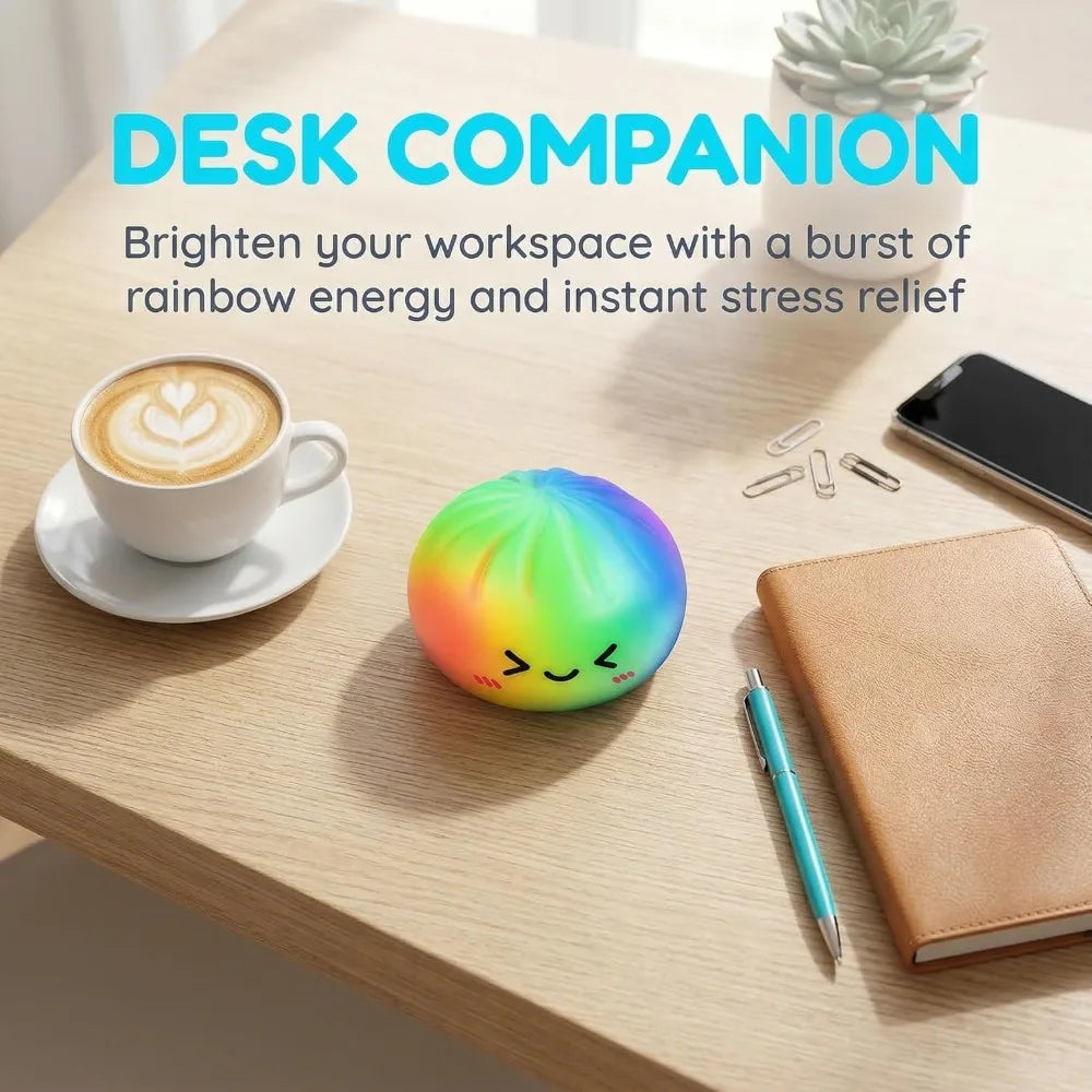 @Sensory Squeeze Toy Soft Glitter Giant Funny Rainbow Dumpling Balls Sensory Toys Colorful Dumpling Squish y Stress Relief Balls