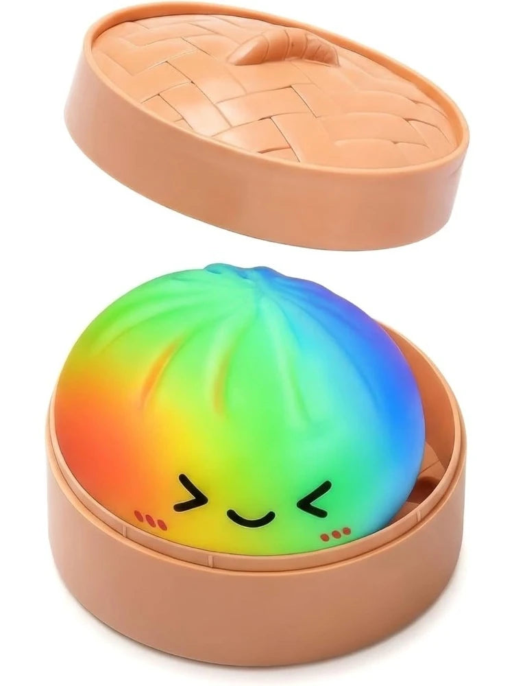 @Sensory Squeeze Toy Soft Glitter Giant Funny Rainbow Dumpling Balls Sensory Toys Colorful Dumpling Squish y Stress Relief Balls