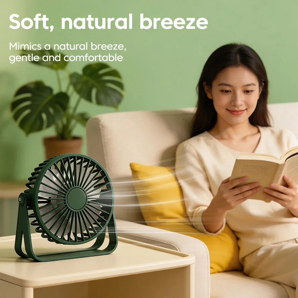 Mini Desktop Fan USB Charging Fan Portable Desk Table Standing Silent Mini Fans For Home Dormitory Office Small USB Fans